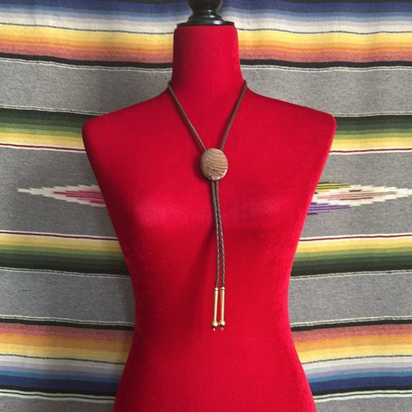 Polished Jasper Signed Bennet Bolo Tie - Picture 4 of 5